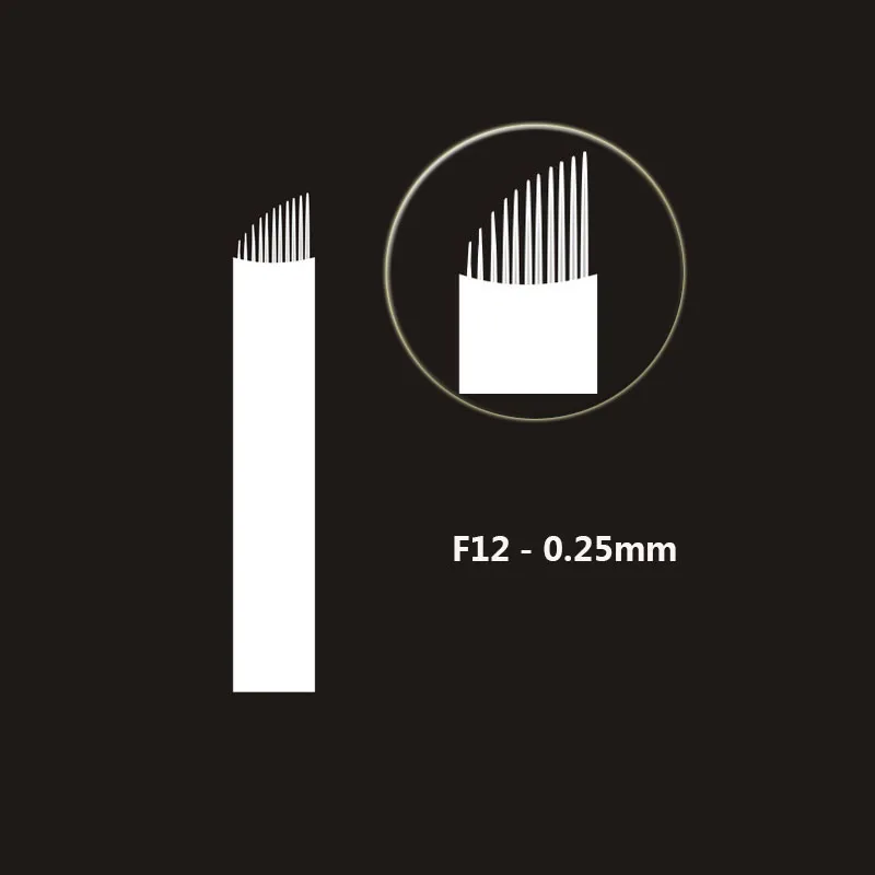 

500pieces 12 Flex Laminas Tebori 12 pin Microblading Needles Permanent Makeup Eyebrow Tatoo Blade For Manual Tattoo Pen Machine
