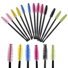 50 шт., женская и мужская микро одноразовая щетка для ресниц, профессиональный женский макияж, набор инструментов для наращивания, индивидуальная Косметическая расческа для ресниц
