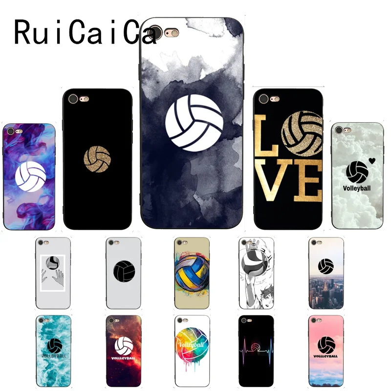 RuiCaiCa I love Volleyball Novelty Fundas Phone Case Cover for iPhone 5 5Sx 6 7 7plus 8 8Plus X XS MAX XR 10 | Мобильные телефоны и