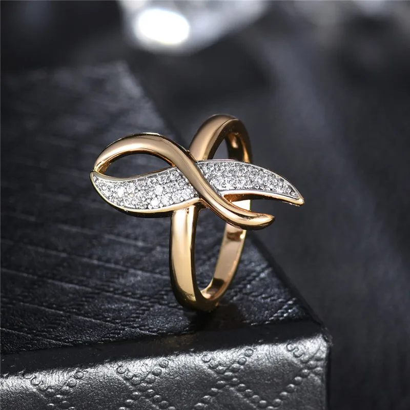 Кольца для женщин BUDONG Infinity Bijoux женские кольца помолвки и вечеринки роскошные