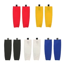 100% poliéster Única Cor Meias De Hóquei No Gelo Equipamentos de Esporte de Equipe de Apoio Personalizado Pode Como Seu Logotipo Personalizado/Tamanho/Cor Meias W016(China)