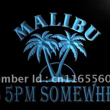 LA497-это 5 где-нибудь Malibu светодиодный неоновый свет знак домашнего декора ремесла