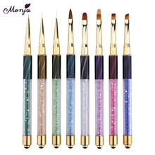 

Monja 8 Styles Nail Art Stripe Line Liner Cat Eye Painting Brush Liquid Powder Acrylic UV GEL Extension Builder Drawing Pen