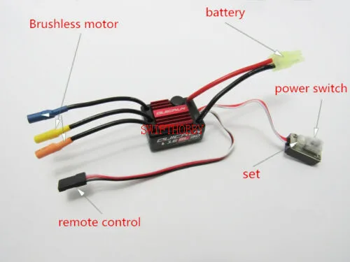 Водонепроницаемый бесщеточный двигатель Hobbywing quirun контроллер ESC 30A 16BL30 RC