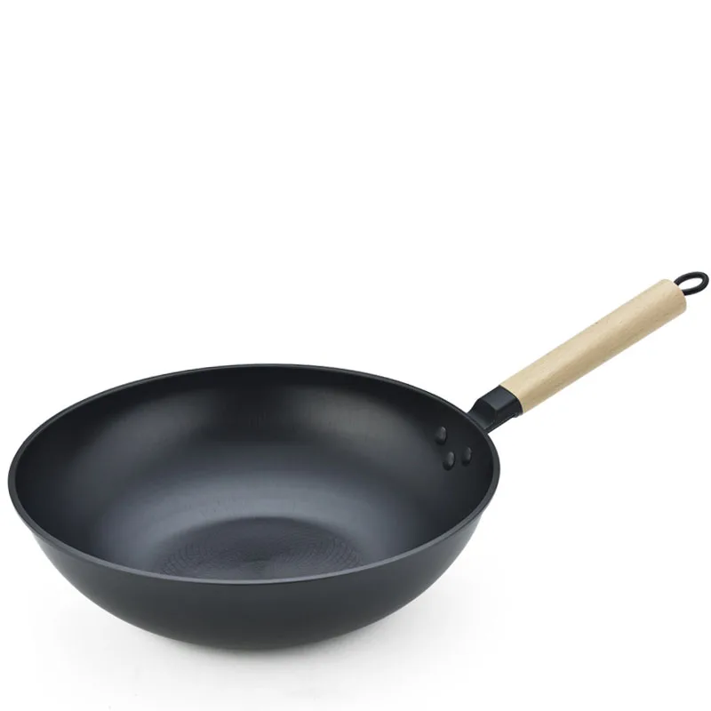 Wok Pan Stoves Iron Cast Iron Wok Cooking Pot No Coating Non stick