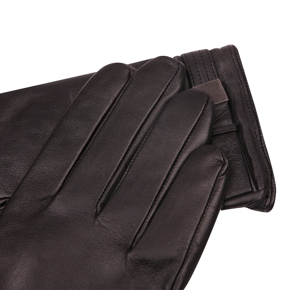 Touchscreen Keep Warm Leather Gloves Male Winter Plus Velvet Windproof Driving Non-Slip Genuine Leather Man Gloves M18003NC