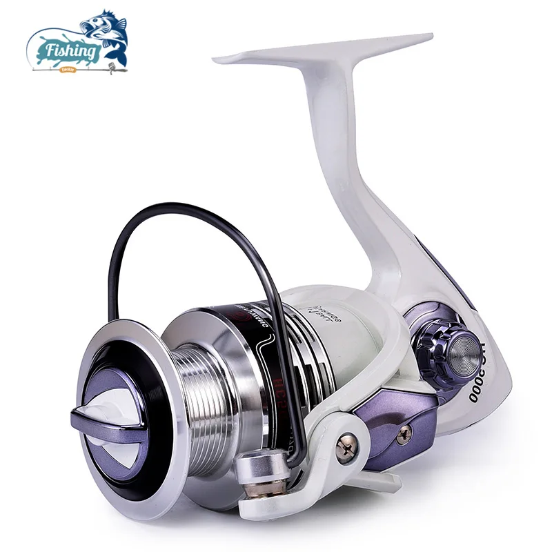 

Aluminum 5:2:1 Spinning Fishing Reel 3000H 4000H 5000H Spinning Reel Max Drag Power Bass Carp Fishing Tackles with Line Copper