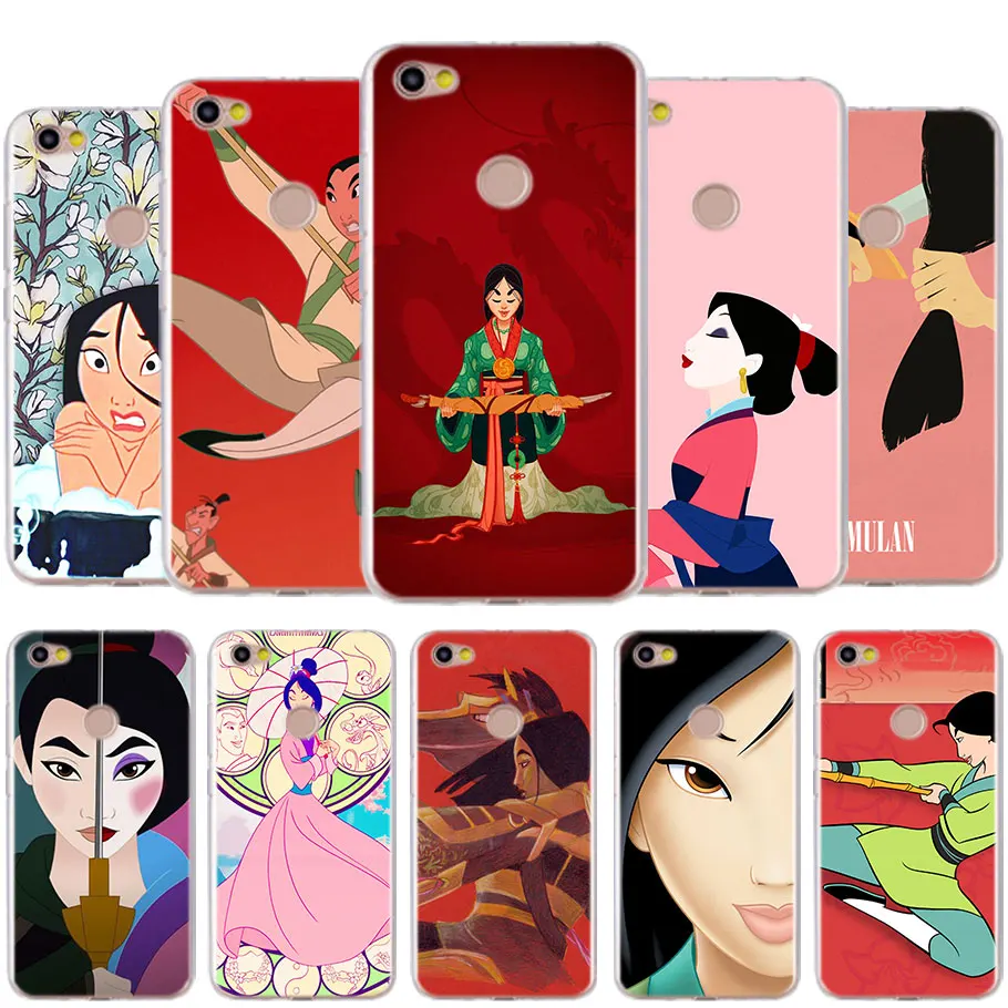 

cartoon Mulan princess Silicone back Case Cover for Xiaomi Redmi 4X 5 5A 5Plus 6 6A Note 5 5A 6 Pro S2 Soft TPU phone case