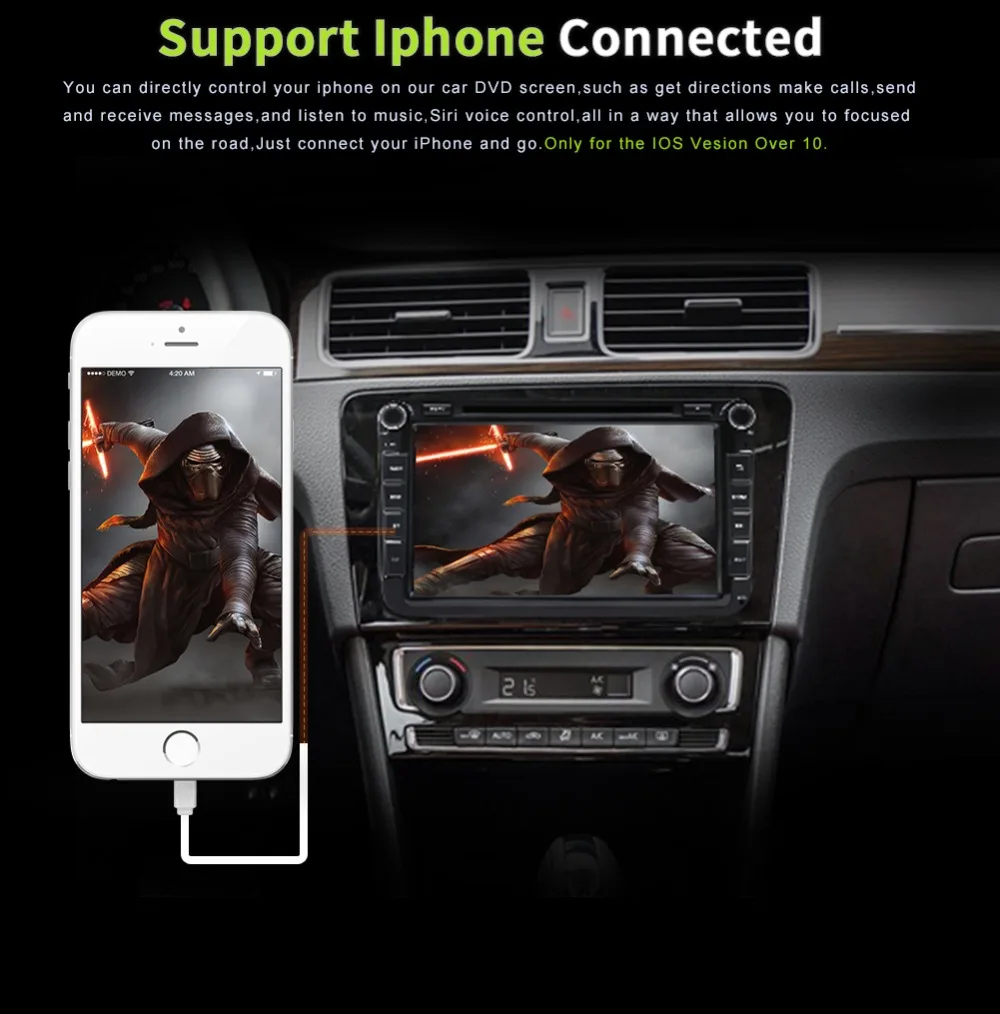 Cheap Android 7.1 2din Autoradio Car DVD GPS player For Volkswagen VW Golf Jetta TOURAN TIGUAN Passat Skoda with Radio,BT,SWC,GPS,Map 2