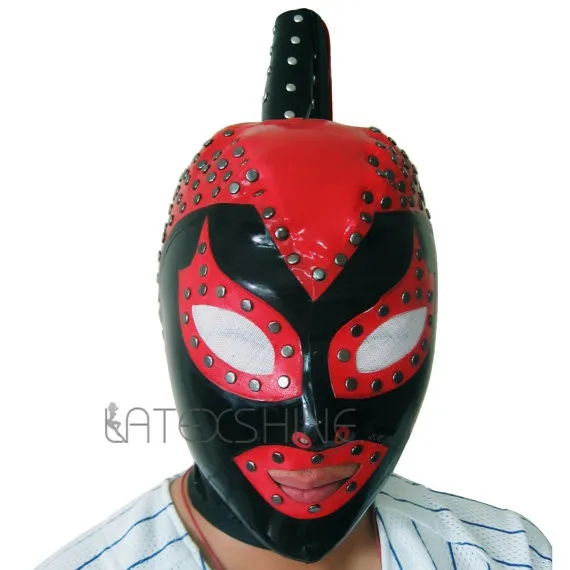 sexy-black-red-latex-hood-mask-with-rivet
