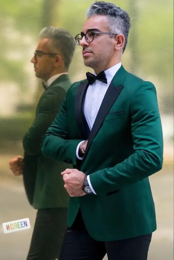 

High Quality Groomsmen Handsome Groom Tuxedos Men Suits Wedding/Prom Best Man Blazer ( Jacket+Pants+Tie) 02