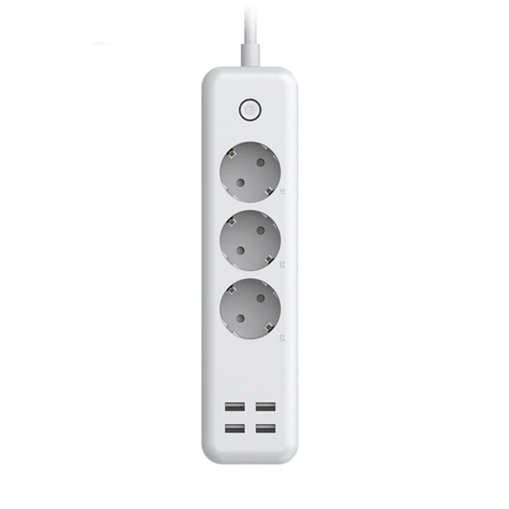 Wifi Smart power Strip адаптер 3 EU штепсельная розетка с USB 4 зарядным портом Homekit работает с Alexa и Google Assistant