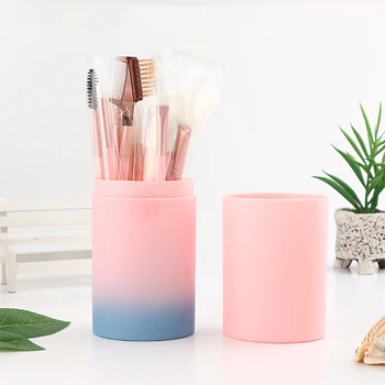 

12Pcs Makeup Brush Set With Holder Foundation Brush Eye Makeup Brushes Eyebrow Brush Full Set As Shown