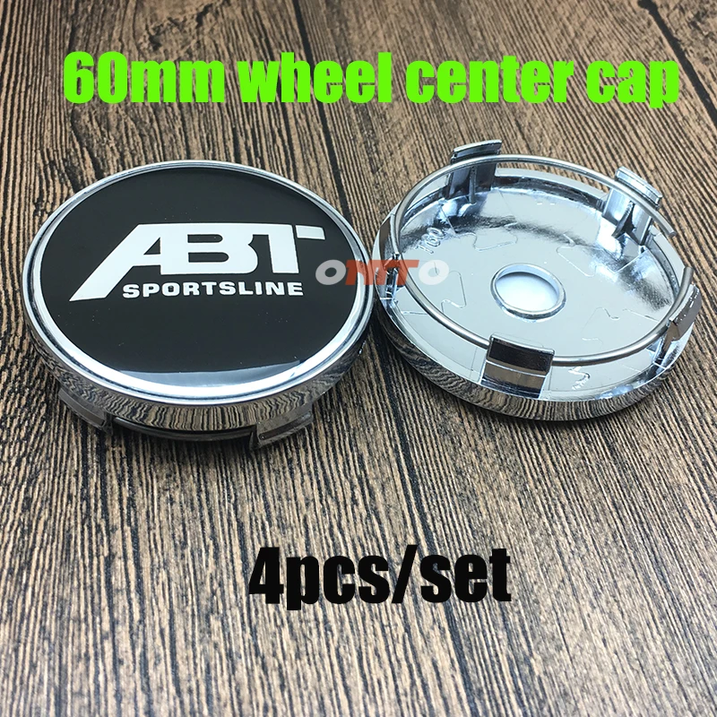 

Accessorie Wheel Center Cap Car Wheel Cap 60mm 2.36inch 4PC Chrome Base for ABT Sticker Decal for audi A1 A2 A3 A4 A5 A6 A7 A8