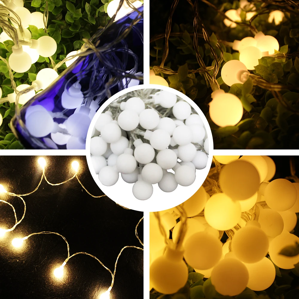 

1.5M Street Garland Battery Led Fairy Christmas Tree Lights Outdoor/Indoor Decoration Led String Lights Ball New Year/Xmas Light