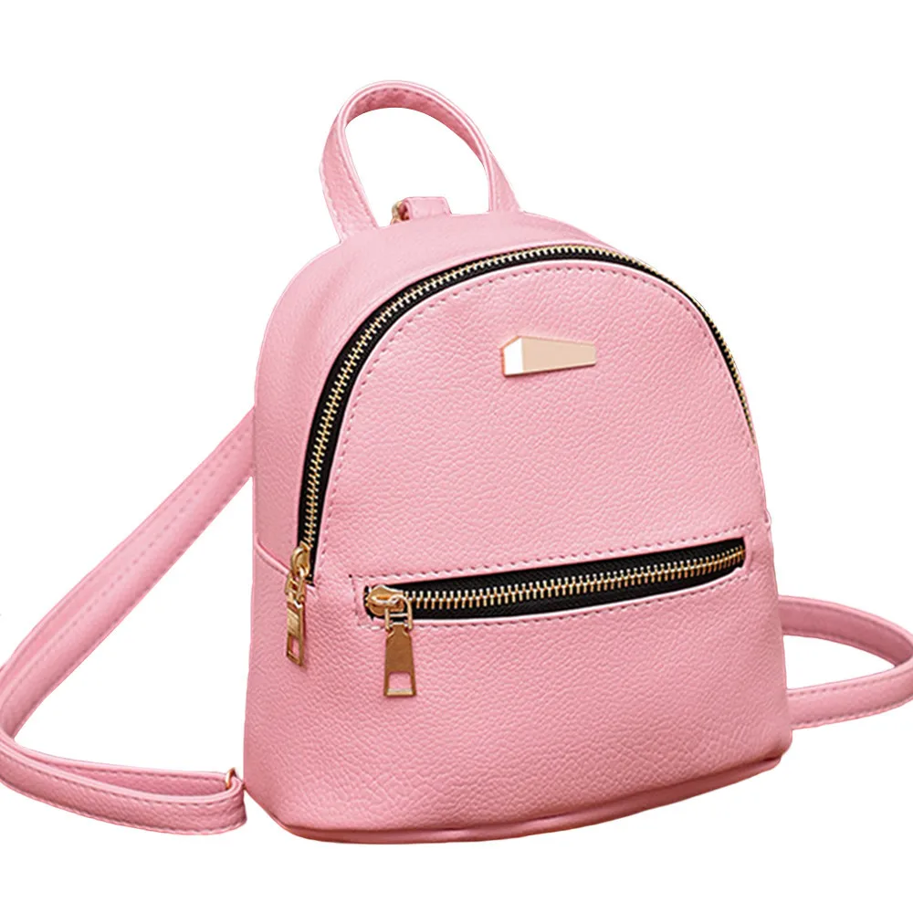 

Korean Style Women Leather Backpack Female School Rucksack College Shoulder Satchel Cute Mini Travel Bag Plecaki Damskie