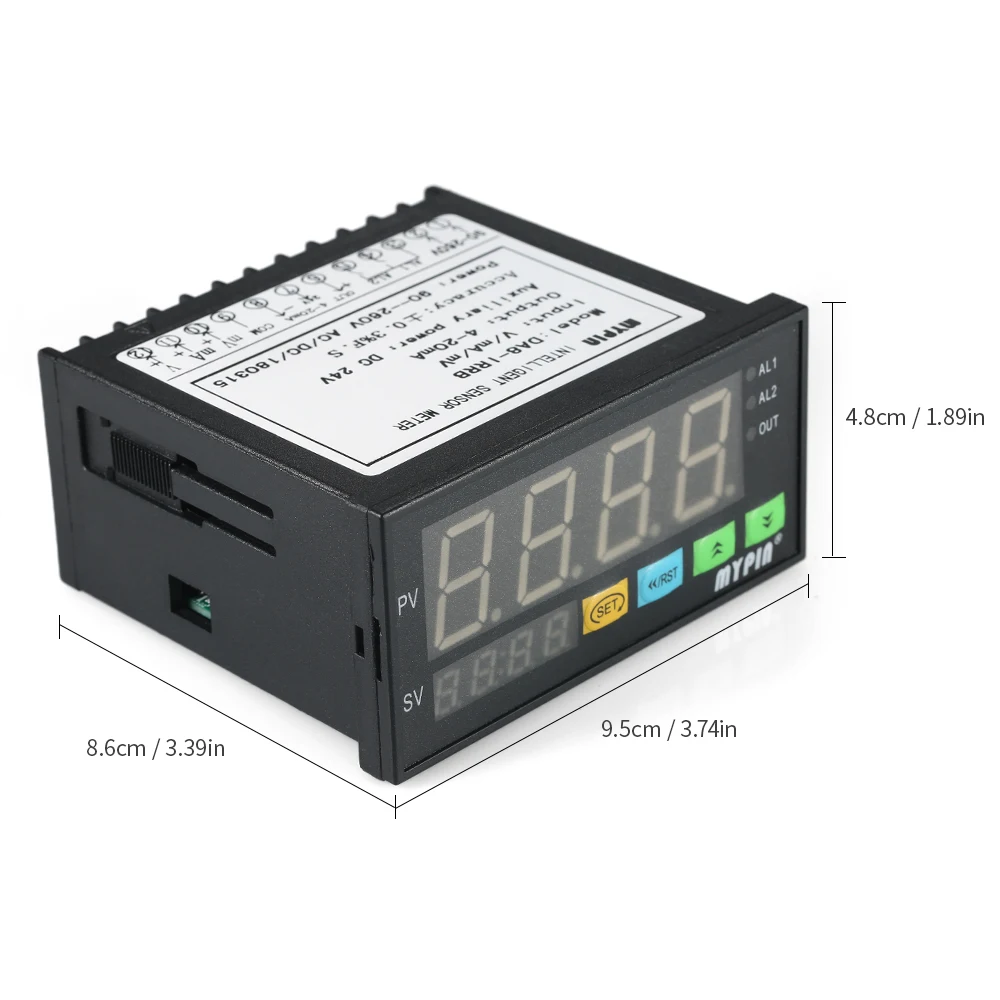 Digital LED Display Sensor Meter with 2 Relay Alarm Multi-functional Intelligent Pressure Transmitters 0-75mV/4-20mA/0-10V Input