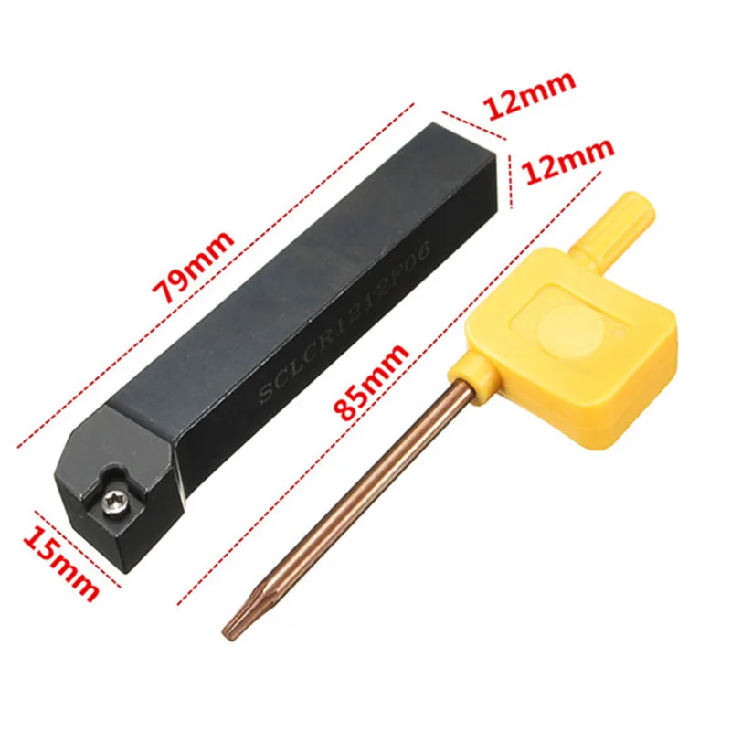 

85mm SCLCR1212H06 Lathe Turning Tool Holder For CCMT0602 Blades Inserts Cutter