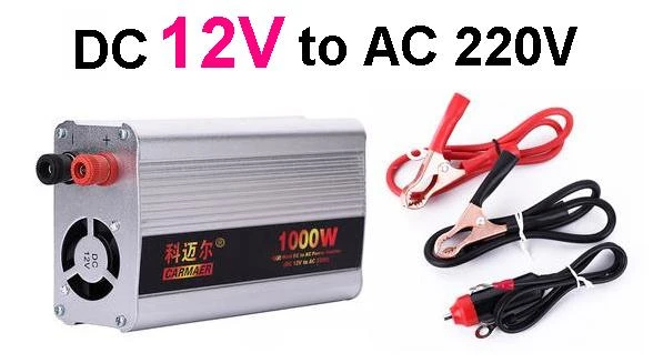 1000W DC 12V AC 220V Car Power Inverter Adapter Transformer Solar Generator for 1000W DC 12V AC 220V Car Power Inverter Adapter Transformer Solar Generator for