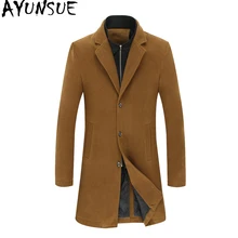 AYUNSUE плюс размер мужское шерстяное пальто мужское длинное зимнее пальто для мужчин 6xl 7xl мужские ветровки пальто Casaco Masculino KJ261