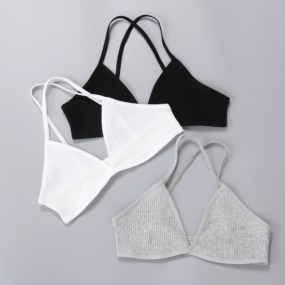 Sexy Backless Women Triangle Bra Tops Solid Wireless Bralette V Neck Seamless Lingerie Underwear Soft Comfortable Intimates