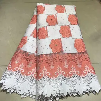 

French African Lace Fabric Guipure stones Cord Tulle Nigerian Tissu Mesh India Lace For Wedding NLYJUL201