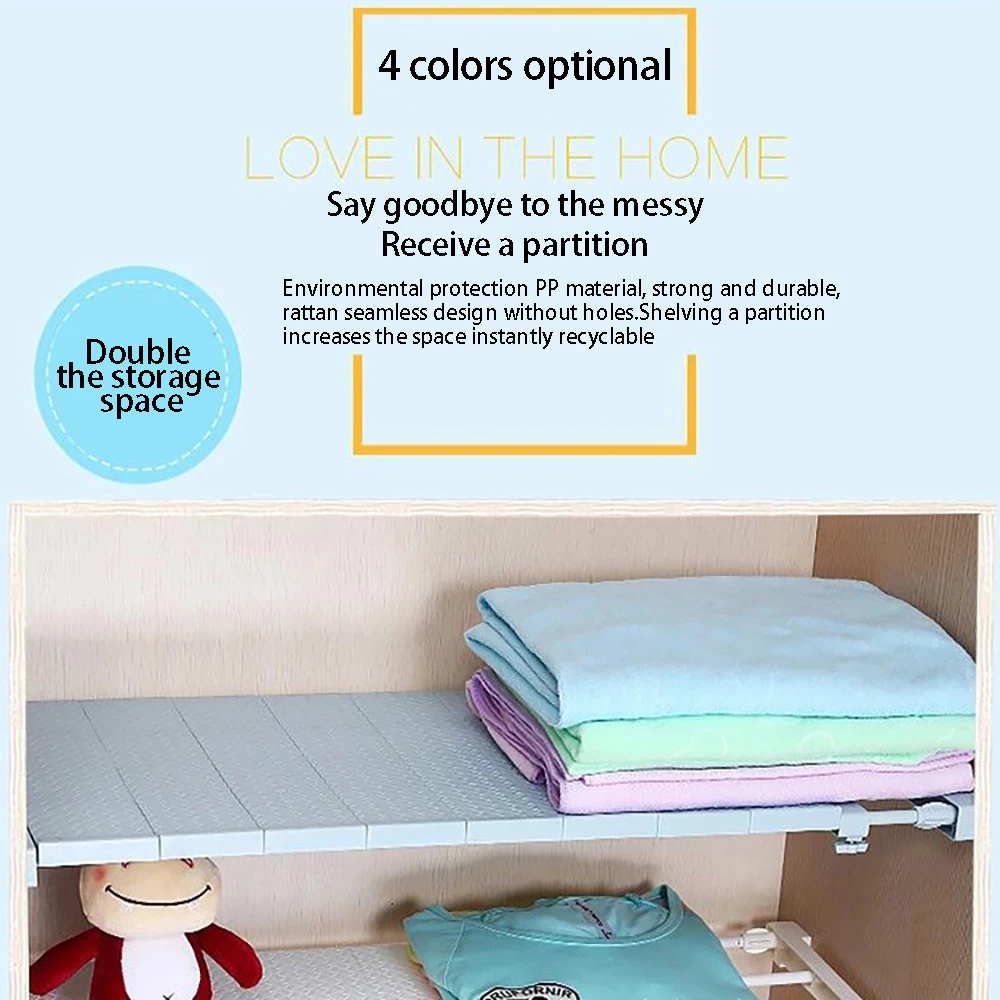 

Adjustable Closet Organizer Extendable Closet Shelf Storage Rack Kitchen Cabinet Decorative Shelves Cabinet Stand