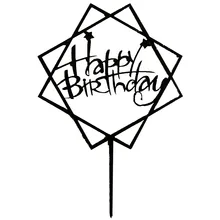 Cake Flag Decoration Baking Birthday Party Creative Style Acrylic Card