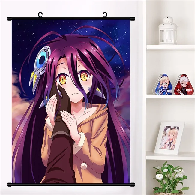 Японское аниме No Game No Life Sora shero Shuvi Dola настенный свиток Фреска плакат Настенные подвесные плакаты коллекция домашнего декора искусство - Цвет: H