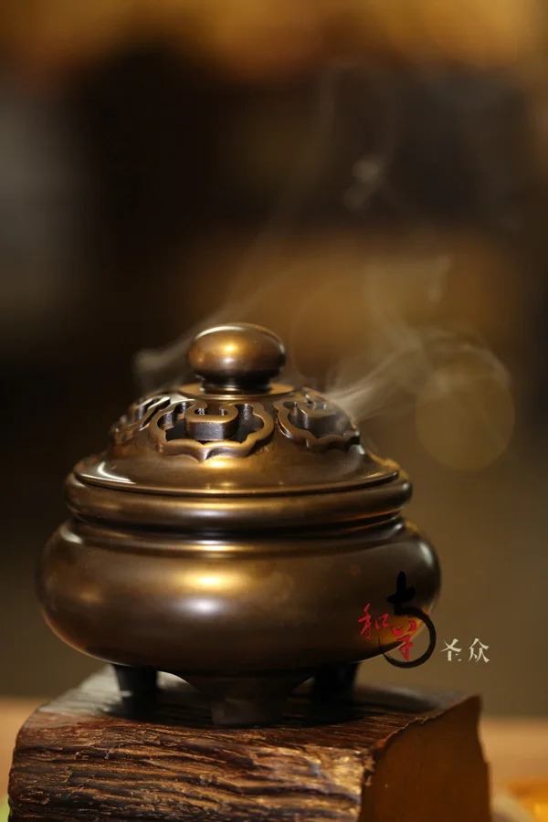 

Incense stove incense burner plate taiwan agriantibiotic 3.5 purple copper incense burner Medium