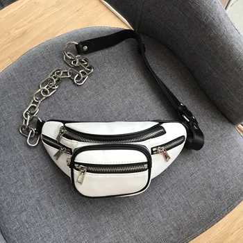 

Kafunila waist pack bags for women 2019 genuine leather luxury handbags women bags designer waist wide belt chest bags bolsa