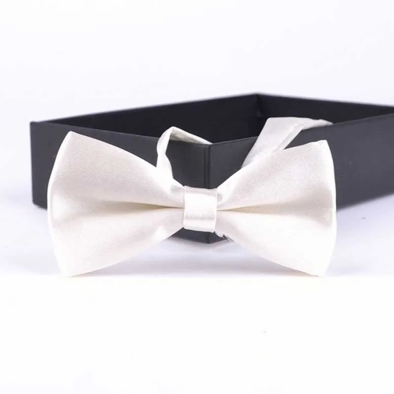 Галстук-бабочка для мальчиков, высокое качество, галстук-бабочка, галстук, Homme Noeud Papillon Corbatas Hombre Pajarita, подарок для мужчин, рождественский подарок - Цвет: Kid Cream White