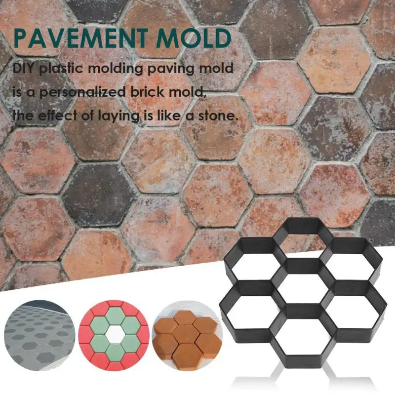 

Path Maker Mold DIY Plastic Paving Cement Brick Garden Road Concrete Molds Reusable Concrete Cement Stone Design