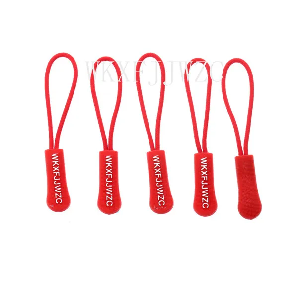 20pcs Red Zipper Pulls Strong Nylon Cord Non slip with Rubber Gripper