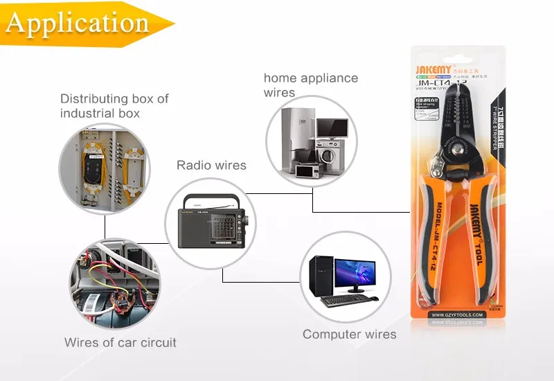 JAKEMY AWG22-10 7 ''зачистки проводов, зачистки проводов, резак кабеля, плоскогубцы, пинцеты, электрические ручные инструменты