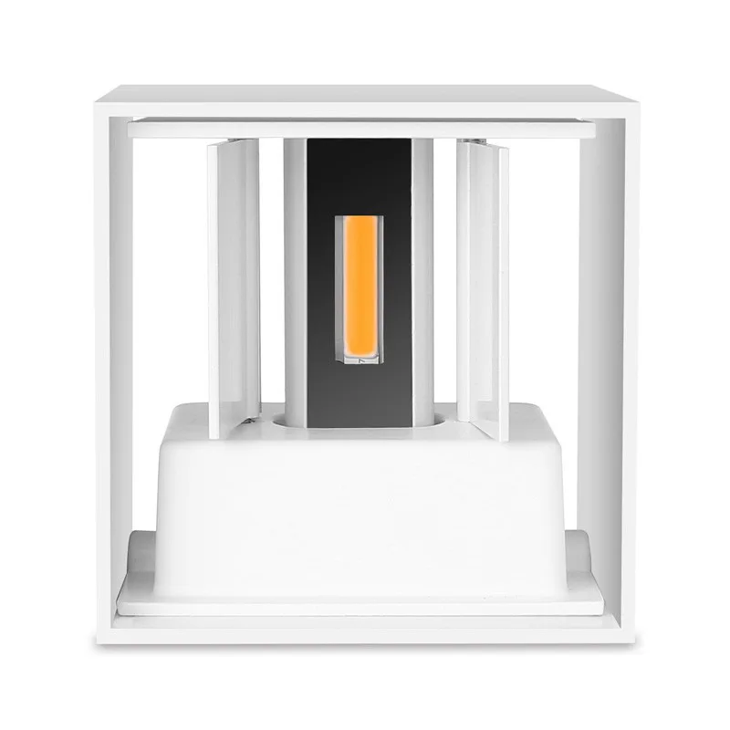 Белый/черный 7 Вт напольный светильник стены IP65 Поверхностного Монтажа Напольный Светильник Настенный вверх и вниз, настенные свет