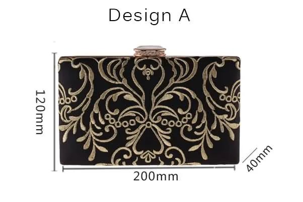 Luxy Moon Pochette Brodée Noire Taille