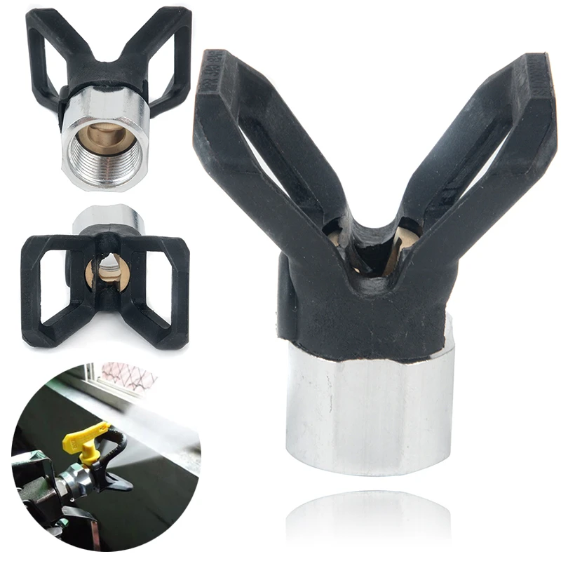 Black Airless Paint Flat Tip Guard Nozzle Seat for Wagner Titan Spray Tools Black Airless Paint Flat Tip Guard Nozzle Seat for Wagner Titan Spray Tools