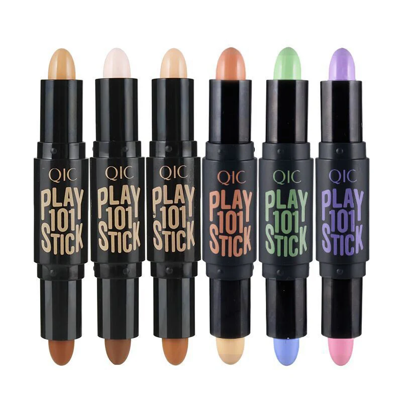 

6 Colors Face Concealer Stick Dual Ended Corrector Contour Stick Highlighter Pen 3D Face Makeup Concealer Contouring Cosmetic HB