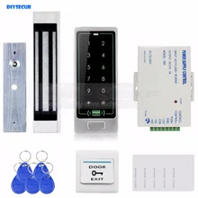 DIYSECUR Touch Panel RFID Reader Password Keypad Door Access Control Security System Kit + 180KG 350lb Magnetic Lock 8000 Users