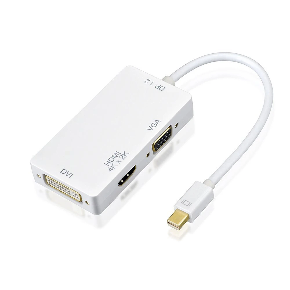 AAAE Топ Mini DisplayPort female 3 в 1 адаптер 2 full 4 K x разрешение 3D стерео все HD White| |