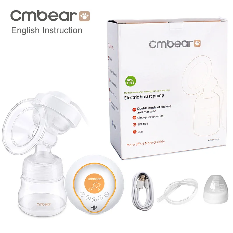  Cmbear extractor eléctrico de succión grande USB para lactancia materna avanzado automático de masa