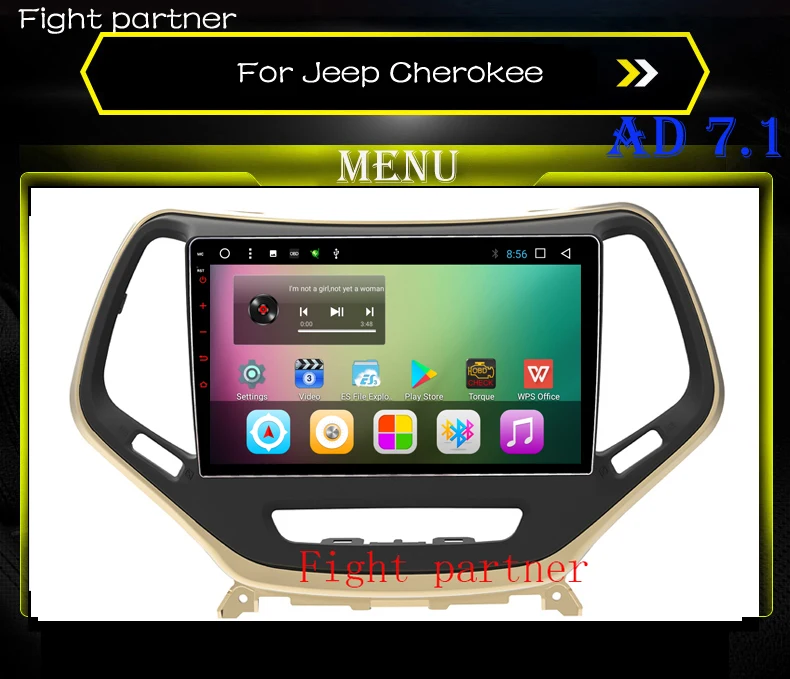 Perfect Car DVD Multimedia Player GPS for Jeep Cherokee 2014 2015 2016 2017 audio car radio stereo navigation 0