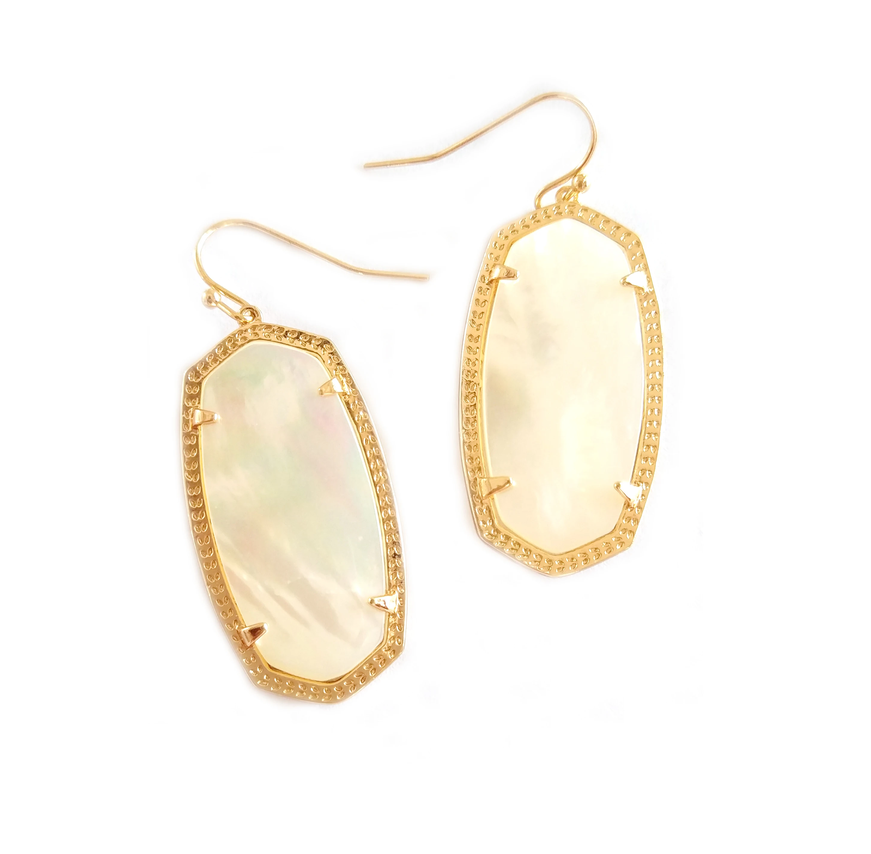 

High Quality Natural Mother Pearl Shell Oval Stone Drop Earring for Women