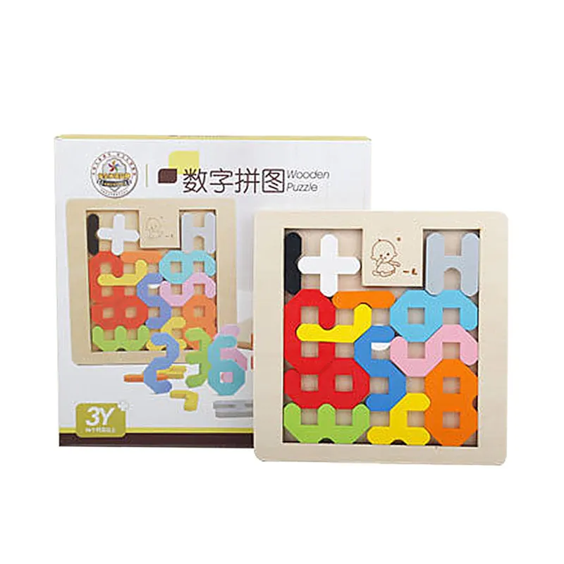 Деревянный Tangram головоломка 3D головоломка игрушка тетрис дошкольного волшебства интеллектуальная развивающая детская игрушка красочная Jisgaw доска