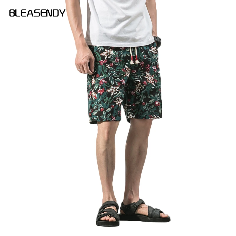 

2018 Men Clothing Summer Men's Hawaiian Shorts Fashion Casual Floral Pattern Beach Shorts Plus Size 4XL 5XL