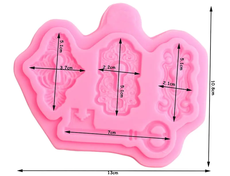 Замки ключи Плесень DIY украшения торта инструменты помадка форма для торта, капкейков силиконовой формы для выпечки конфеты глина форма для шоколадной мастики