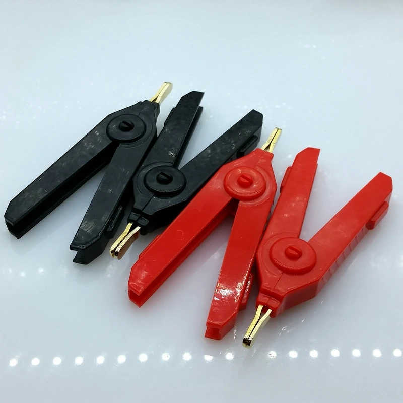 

4pcs/lot Alligator Clip 4 Wire Type LCR Clip Kelvin Test Clip Wide jig Opening 10mm