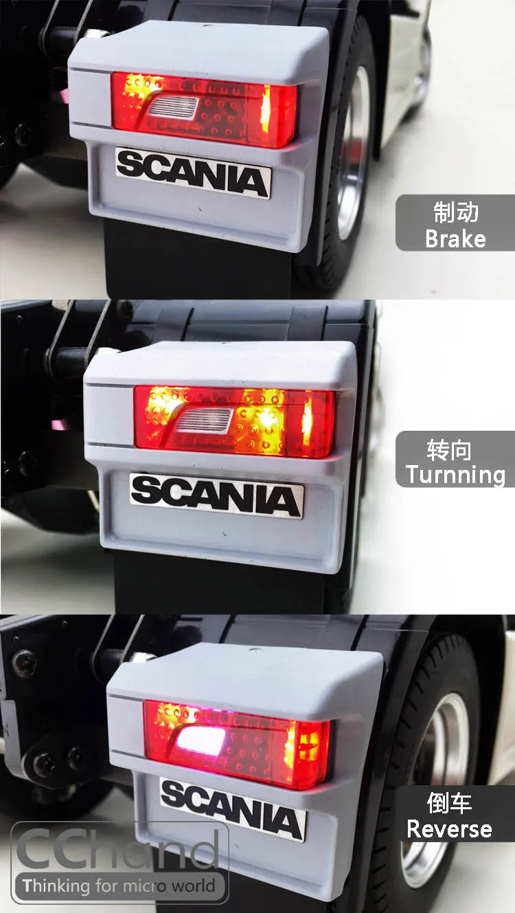 CChand TAMIYA 1/14 трейлер трактор SCANIA R470 R620 задний светильник RC автомобиль игрушка