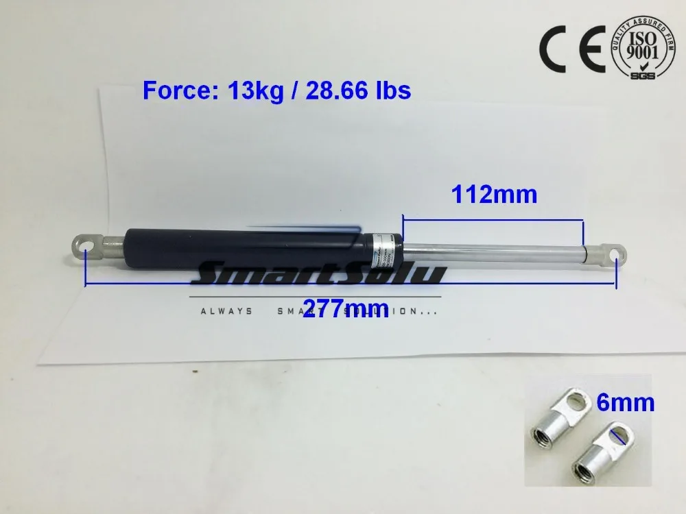 

Free Shipping Factory Direclty Sell Gas Spring 13kg Force 112mm * 277mm Gas Spring